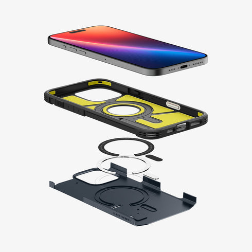 כיסוי Spigen לאייפון 16 מסדרה Tough Armor T AI (MagFit + בקרת מצלמה)